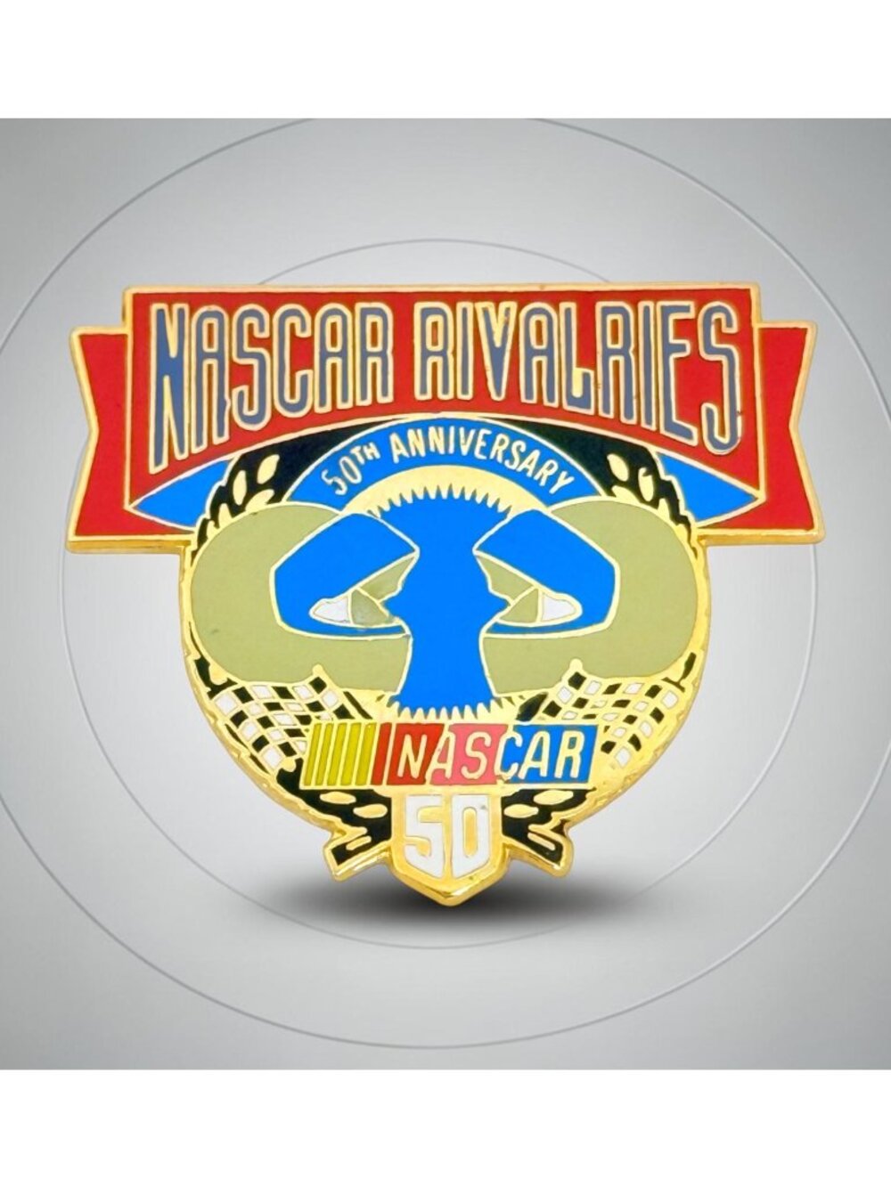Vintage 1998 NASCAR Rivalries Racing Pin 50th Anniversary Souvenir Collectible